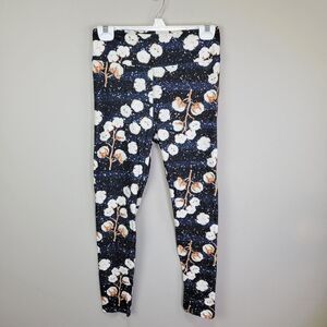 Dren Design White Kitten Face Polyester Spandex Ankle Leggings One Size Fits All
